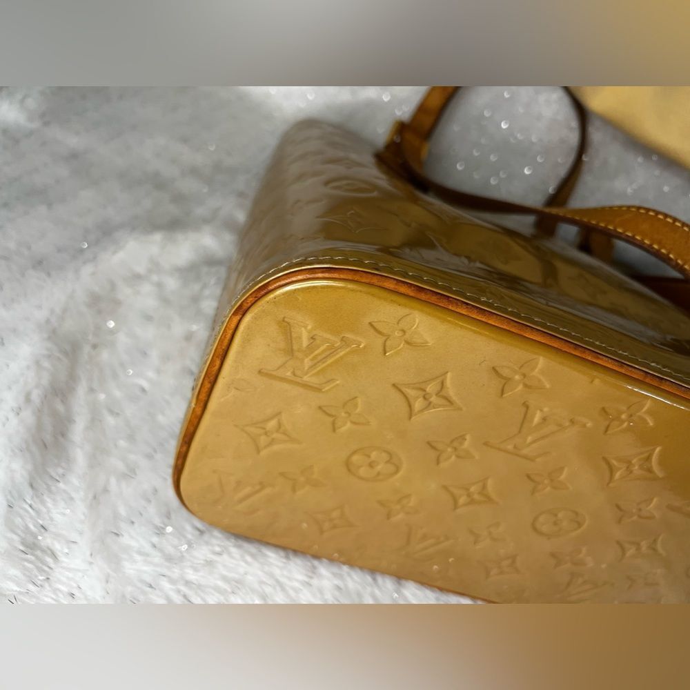 AUTH LOUIS VUITTON VERNIS BAG- tan/beige - Picture 8 of 15